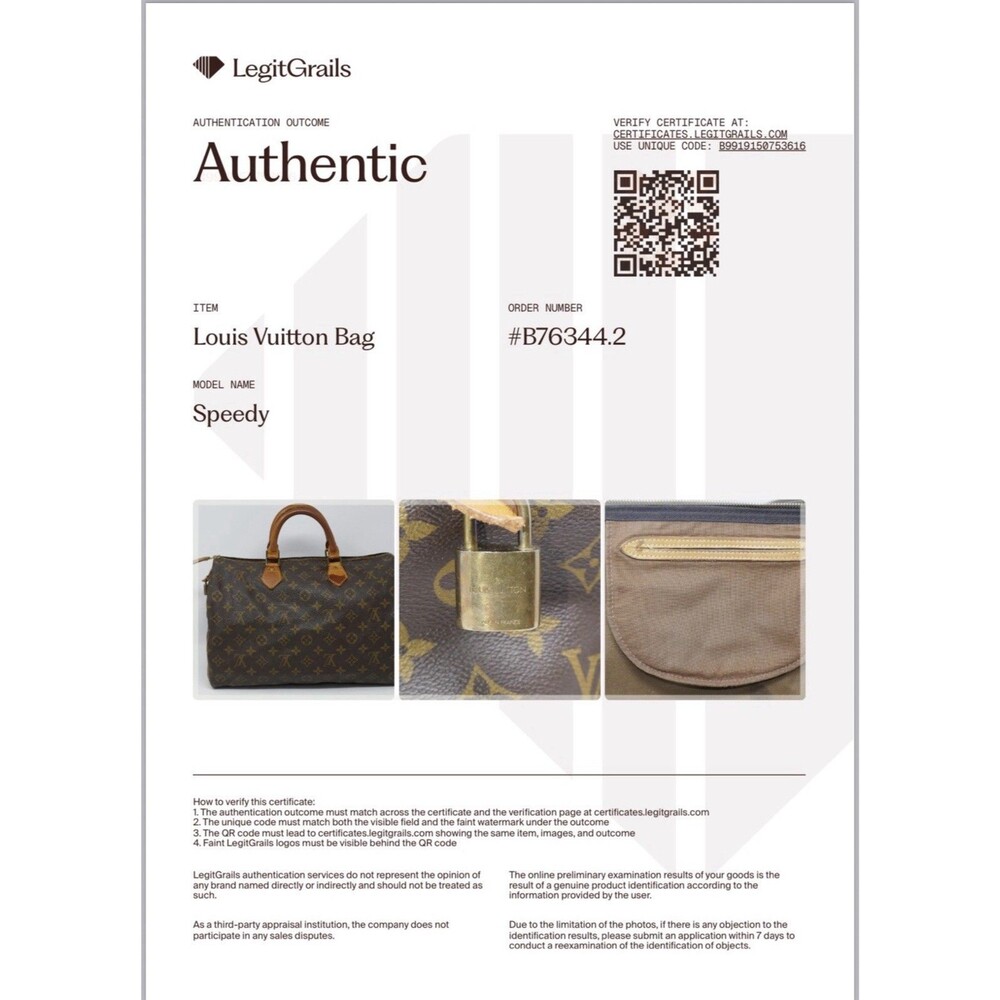 Louis Vuitton Vintage Monogram Canvas Speedy 35 Bag Handbag - Picture 16 of 16